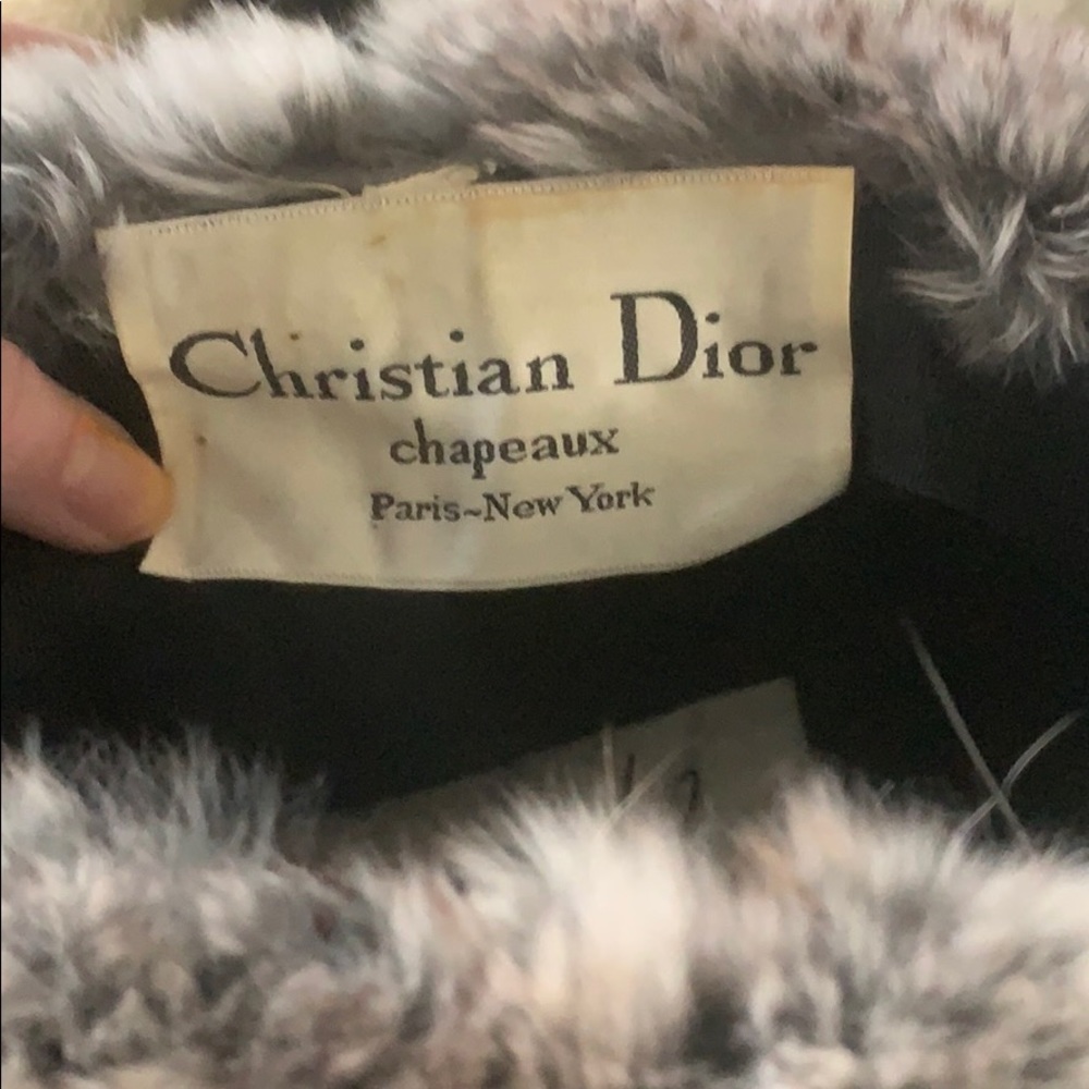 CHRISTIAN DIOR Fur Hat Vintage SZ Sm Custom circa 1960s EUC - Picture 3 of 6